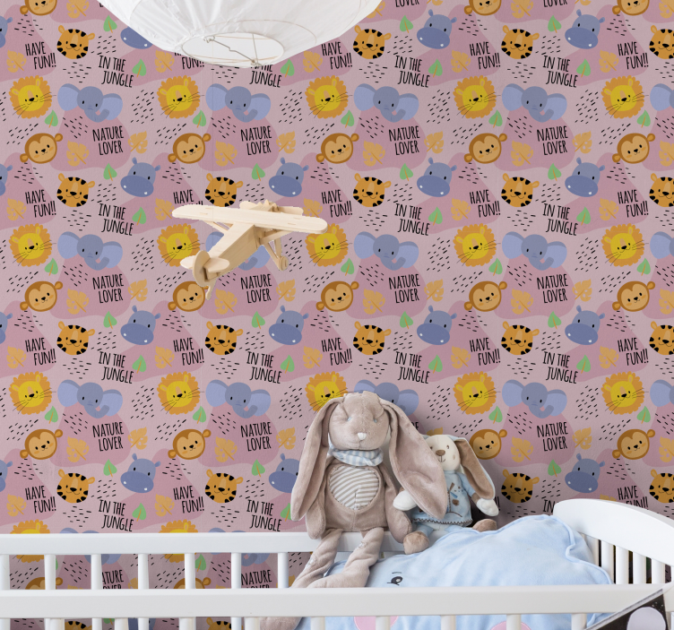 Jungle nature lover nursery wallpaper - TenStickers