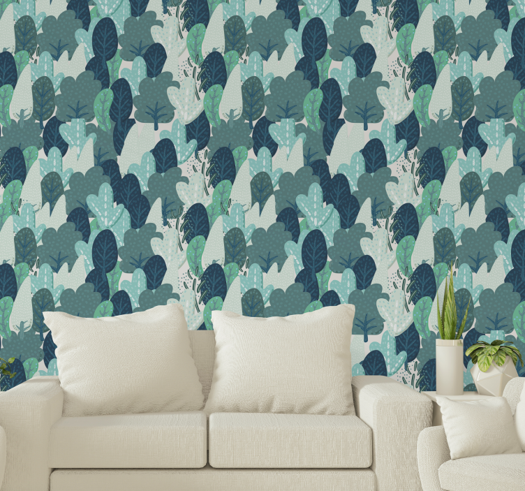Leaf wallpaper lush foliage design - TenStickers