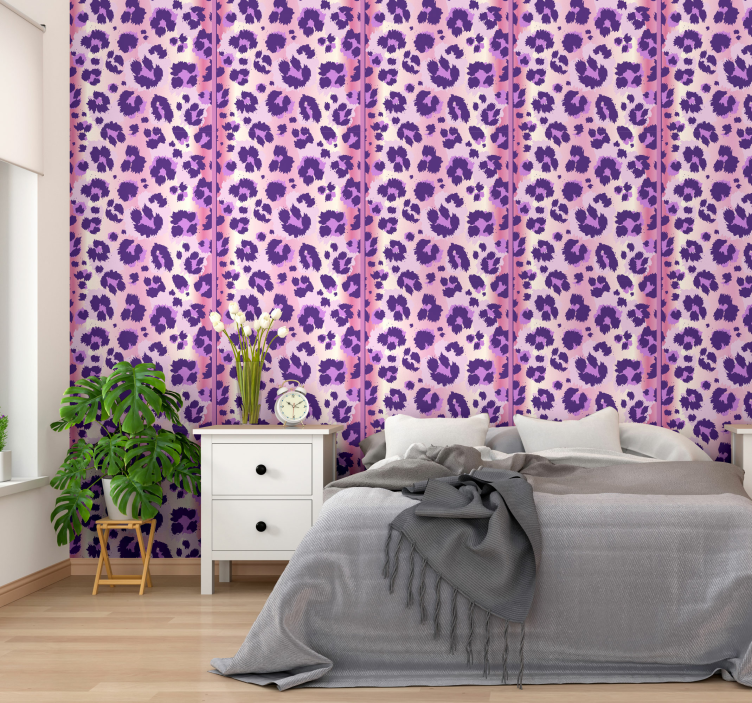 Leopard Print Panels leopards wallpaper - TenStickers