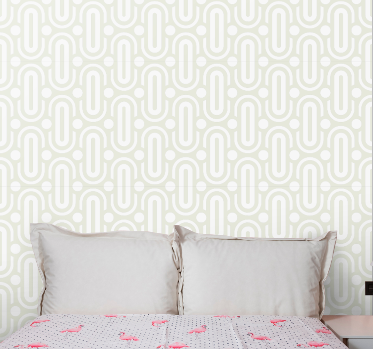 Linked Chain Pattern geometric wallpaper - TenStickers