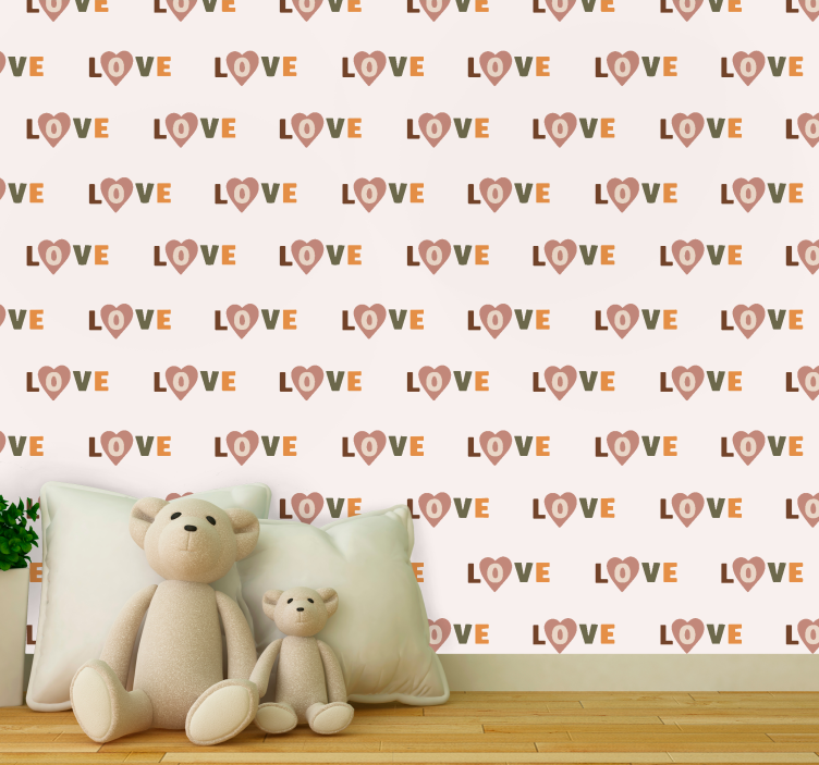 Love Text Pattern letter wallpaper - TenStickers