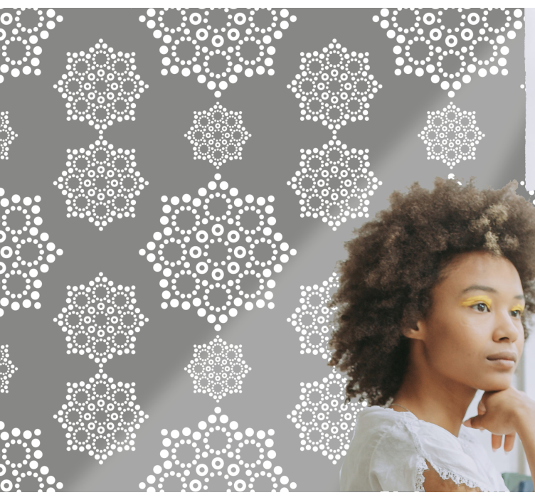 Mandala dot pattern modern wallpaper - TenStickers