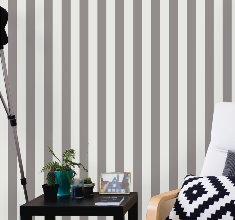 Modern gray shades pattern vertical line wallpaper - TenStickers
