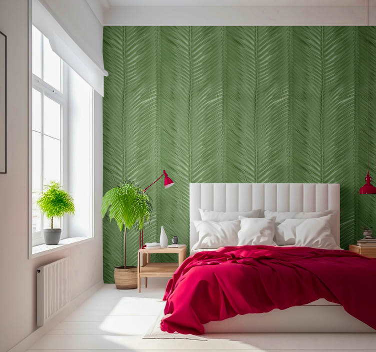 Modern tropical stripes  Modern Wallpaper - TenStickers