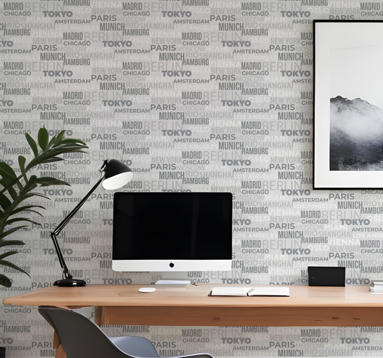 Name of cities letter wallpaper - TenStickers