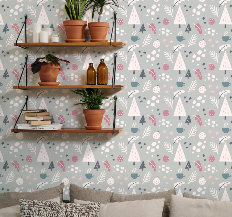 Nordic Enchanted Forest scandinavian wallpaper - TenStickers