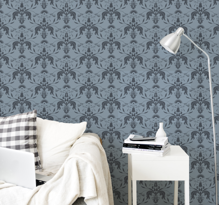 Ornate Foliage ornamental wallpaper - TenStickers