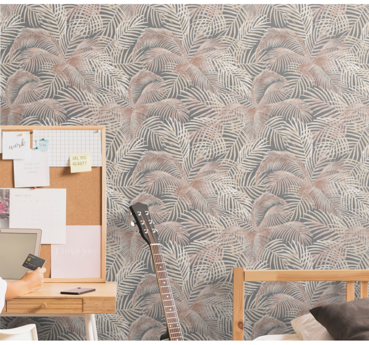 Palm Leaf Patterns leaf wallpaper - TenStickers