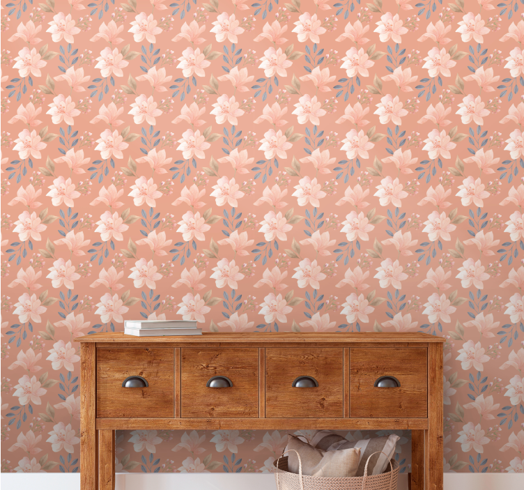 Blossom cascade flower wallpaper - TenStickers