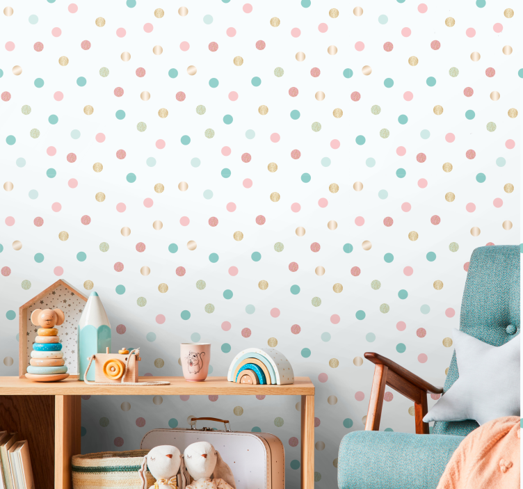 Polka Dot Fun polka dots wallpaper - TenStickers