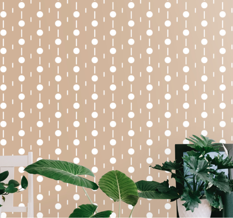 Polka dots wallpaper circular white dots - TenStickers
