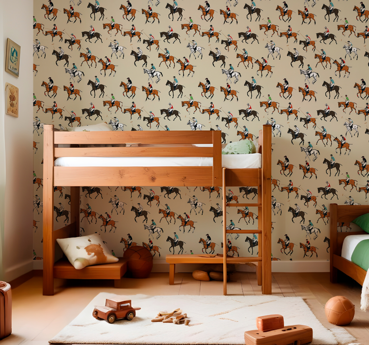 Riding theme horses wallpaper - TenStickers