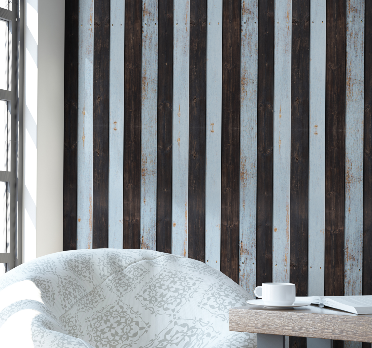 Rustic Plank Pattern wood wallpaper - TenStickers