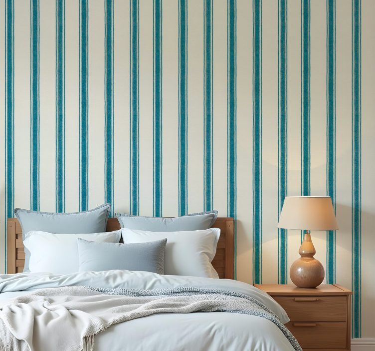 Shapes wallpaper vertical lines light blue - TenStickers