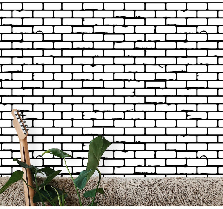 Simulated Brickwork brick wallpaper - TenStickers