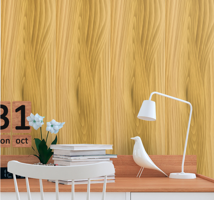 Simulated Woodgrain wood wallpaper - TenStickers