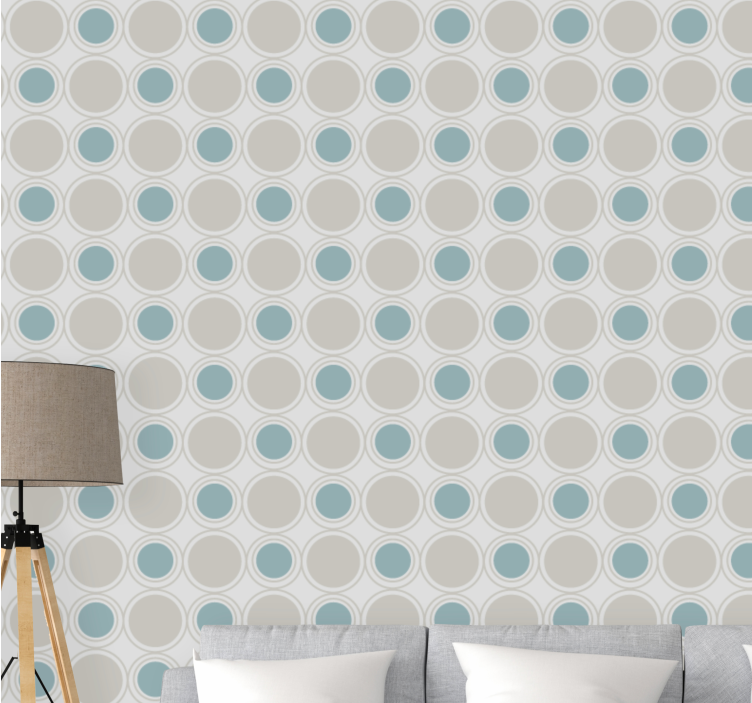 Soft Circular Shapes polka dots wallpaper - TenStickers