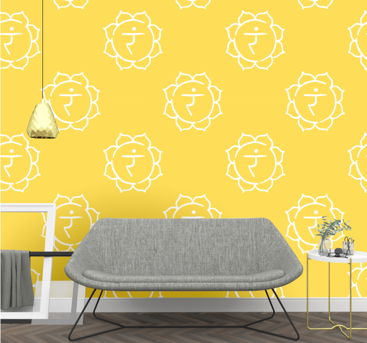 Solar Plexus Chakra Symbol Abstract wallpaper - TenStickers