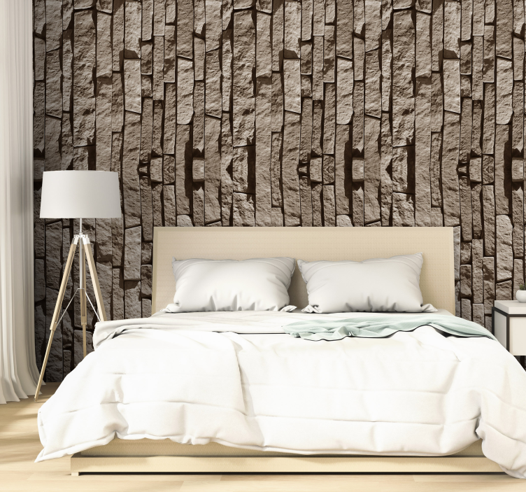 Stacked Stone Effect texture pattern wallpaper - TenStickers