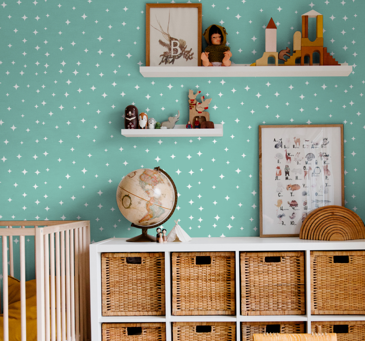 Starry Pattern star wallpaper - TenStickers