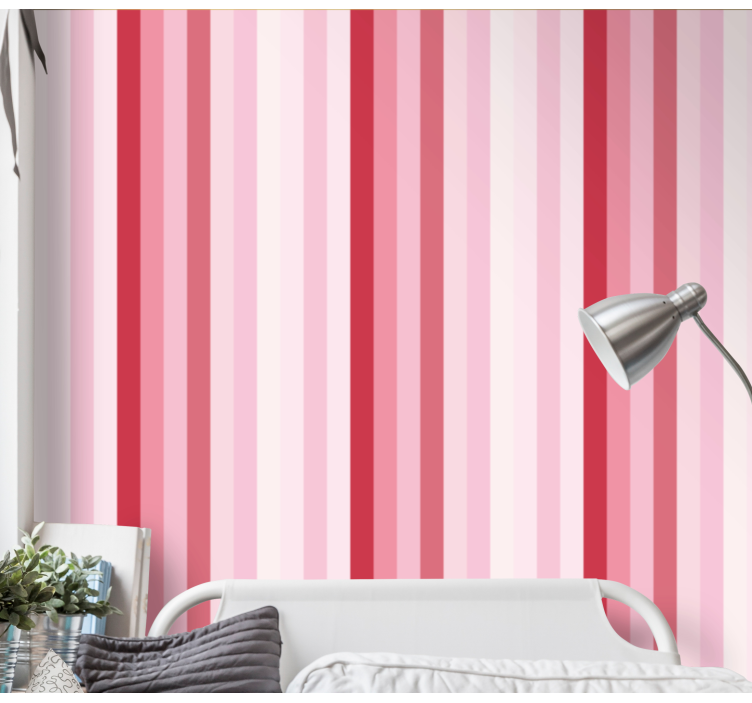 Striped Bedroom Ambience horizontal striped wallpaper - TenStickers