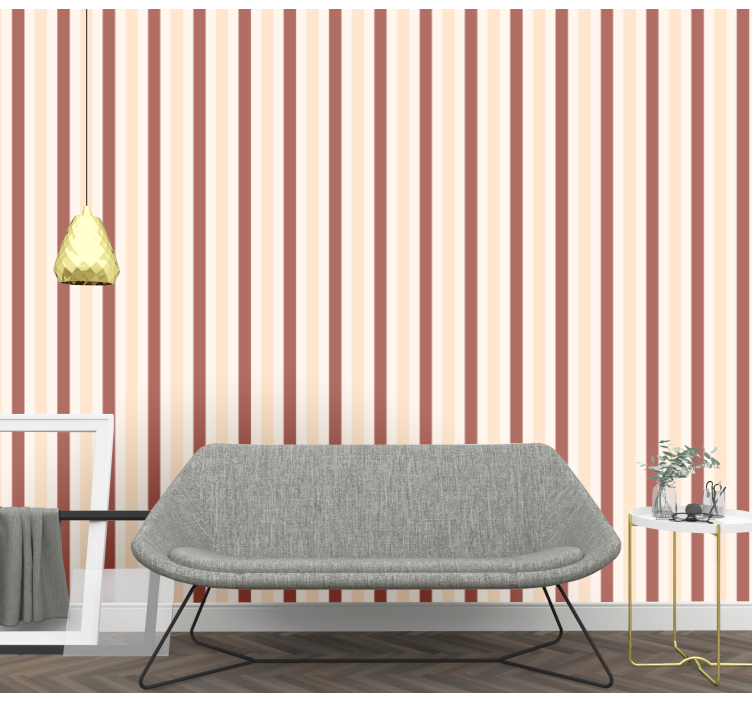 Striped Interior horizontal striped wallpaper - TenStickers