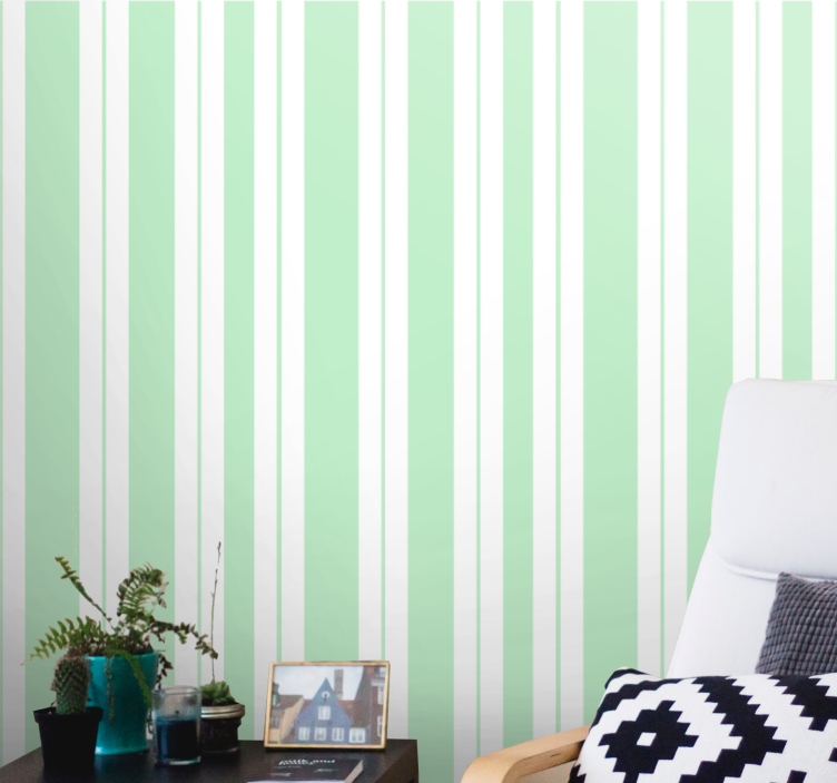 Striped Simple Elegance horizontal striped wallpaper - TenStickers
