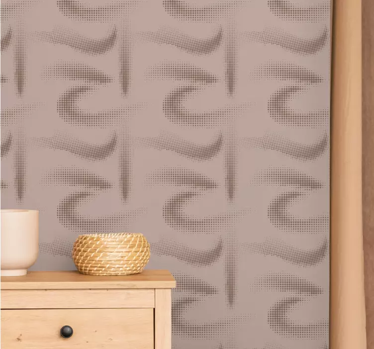 Sand effect patterned waves textured wallpaper - TenStickers