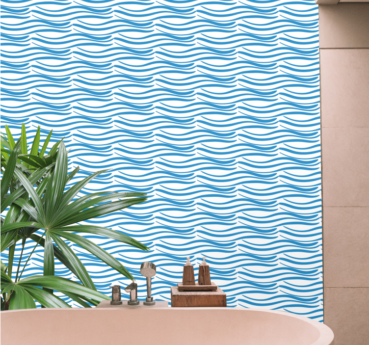 Stylish Wave Pattern 3d wallpaper - TenStickers