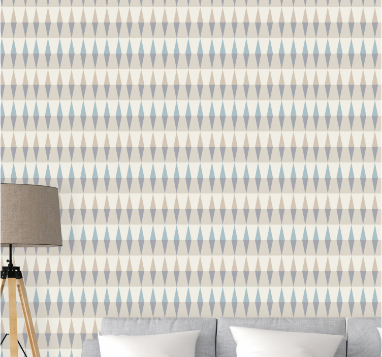 Stylized Diamond Pattern geometric wallpaper - TenStickers