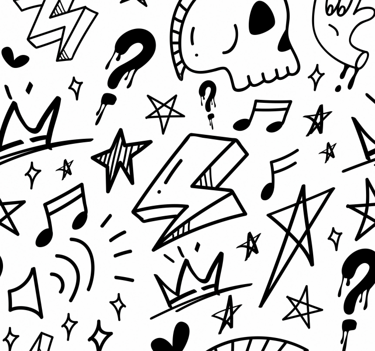 Stylized Graphic Shapes teenager wallpaper - TenStickers