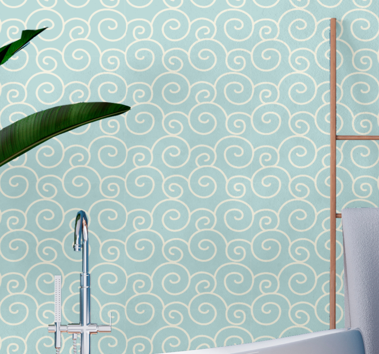 Swirling Spirals ornamental wallpaper - TenStickers