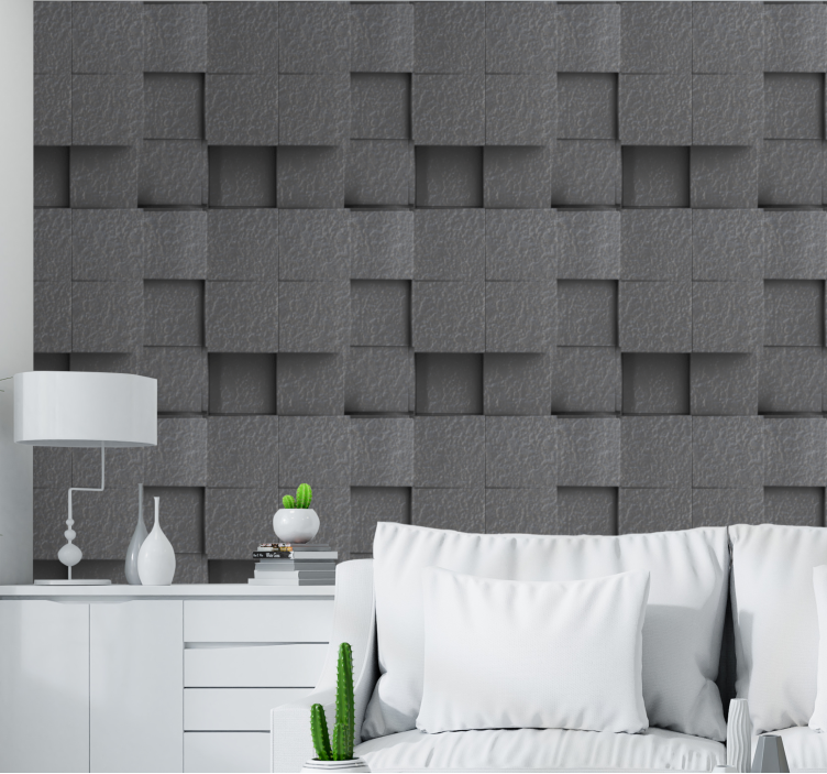 Textured Cube Surface texture pattern wallpaper - TenStickers