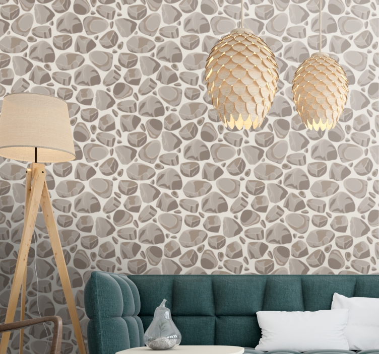 Textured Pebble Pattern stone wallpaper - TenStickers