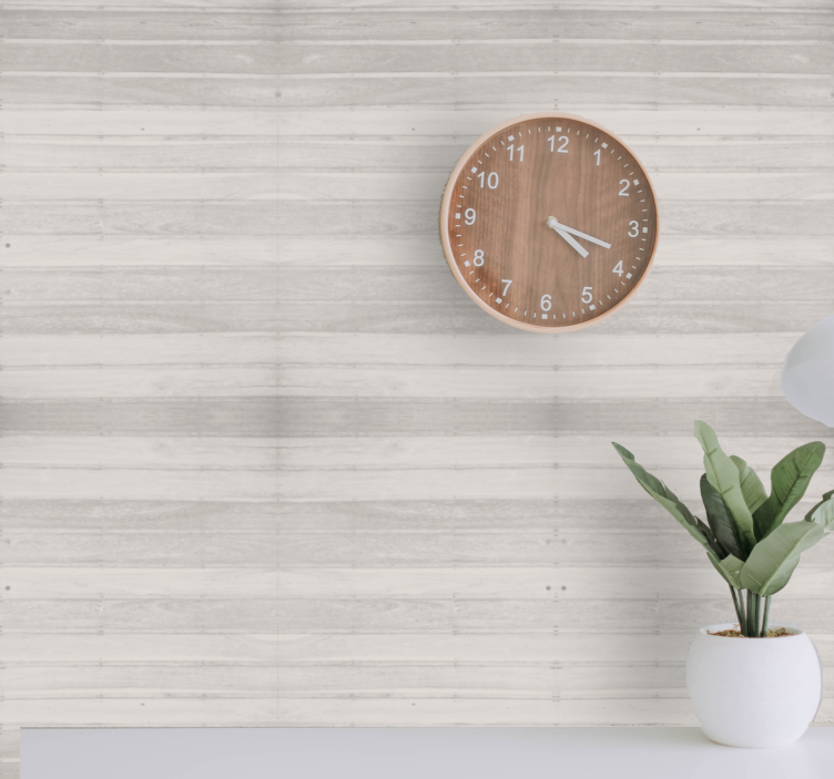 Elegant gray motif wood wallpaper - TenStickers