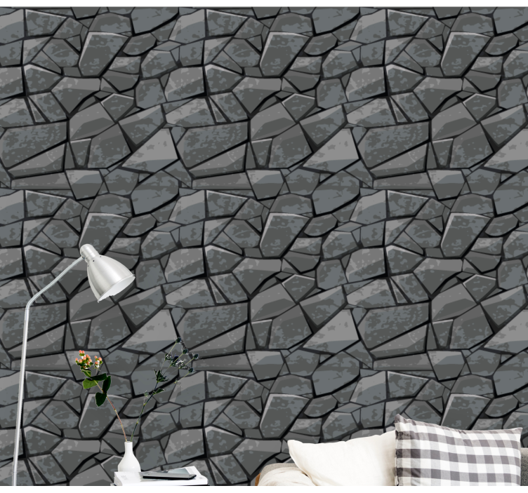 Tidy stones Stone Wallpaper - TenStickers