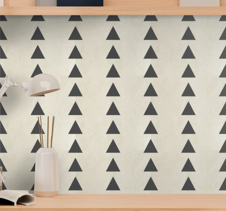 Triangle Pattern geometric wallpaper - TenStickers