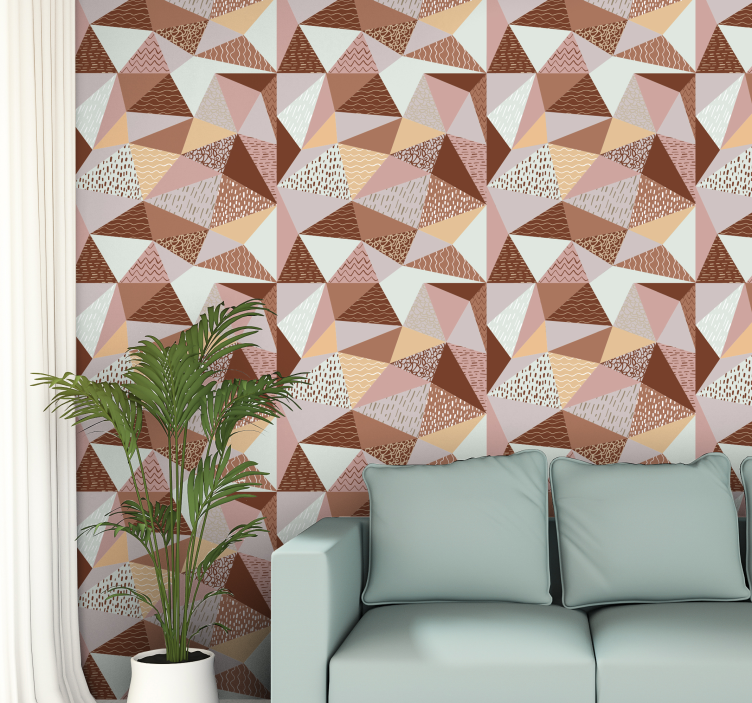 Triangles - composition Triangle Wallpaper - TenStickers