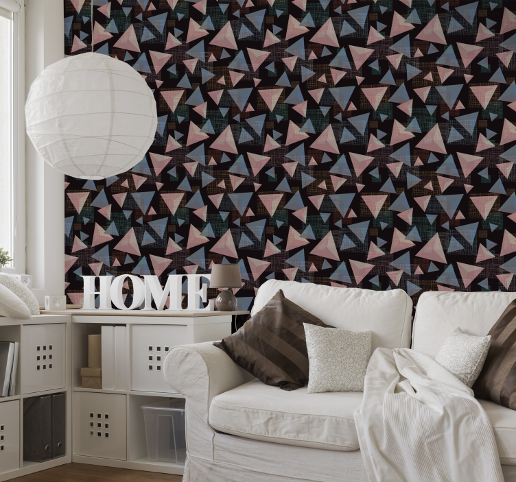 Triangles Modern Wallpaper - TenStickers