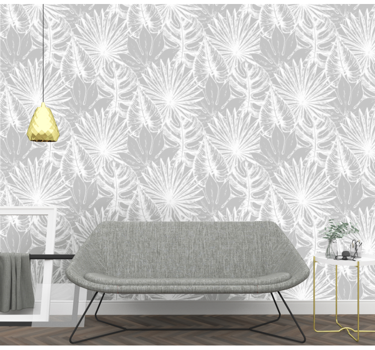 Tropical Foliage Motif leaf wallpaper - TenStickers