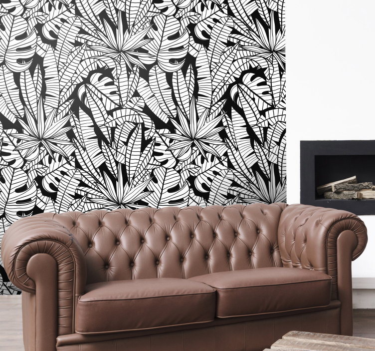 Tropical leaves Jungle Wallpaper - TenStickers