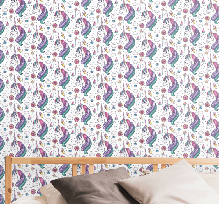 Unicorn Dreamscape art wallpaper - TenStickers