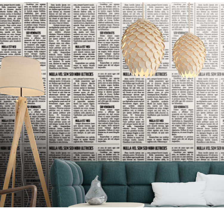 Vintage Newspaper Style customised wallpaper - TenStickers