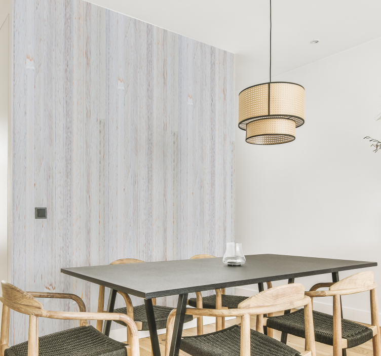 Whitewashed Planks wood wallpaper - TenStickers