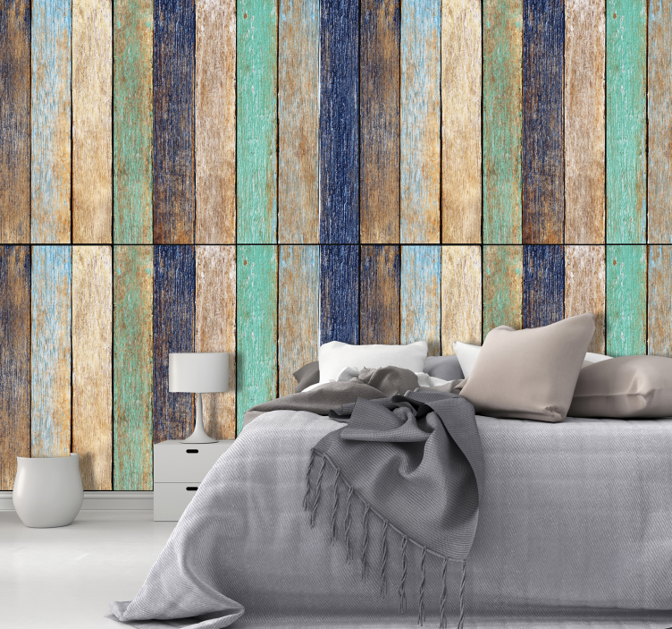 Wooden alliance  textures Wallpaper - TenStickers