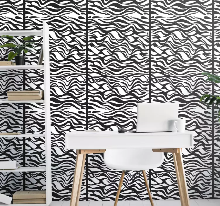 Zebra Stripes Pattern zebra wallpaper - TenStickers
